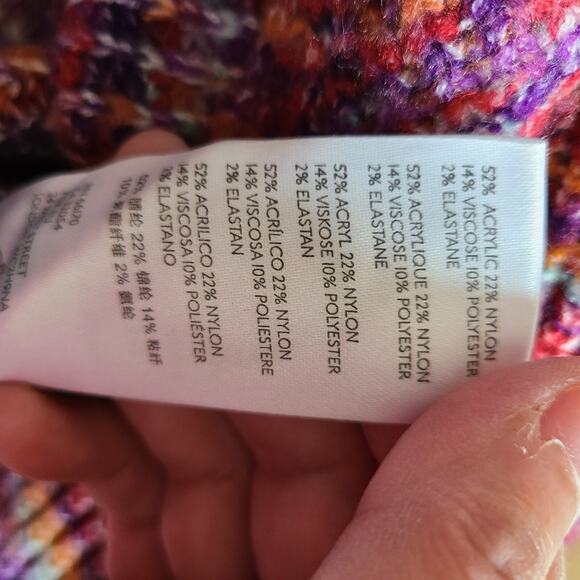 BDG Cropped Henley Womens Sweater Size Medium Tight Knit School Colorful Casual - Picture 12 of 14